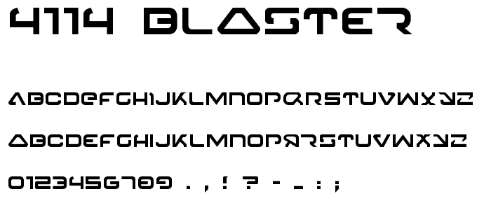 4114 Blaster font